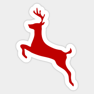 Red Reindeer Sticker